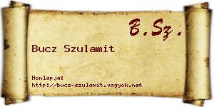 Bucz Szulamit névjegykártya